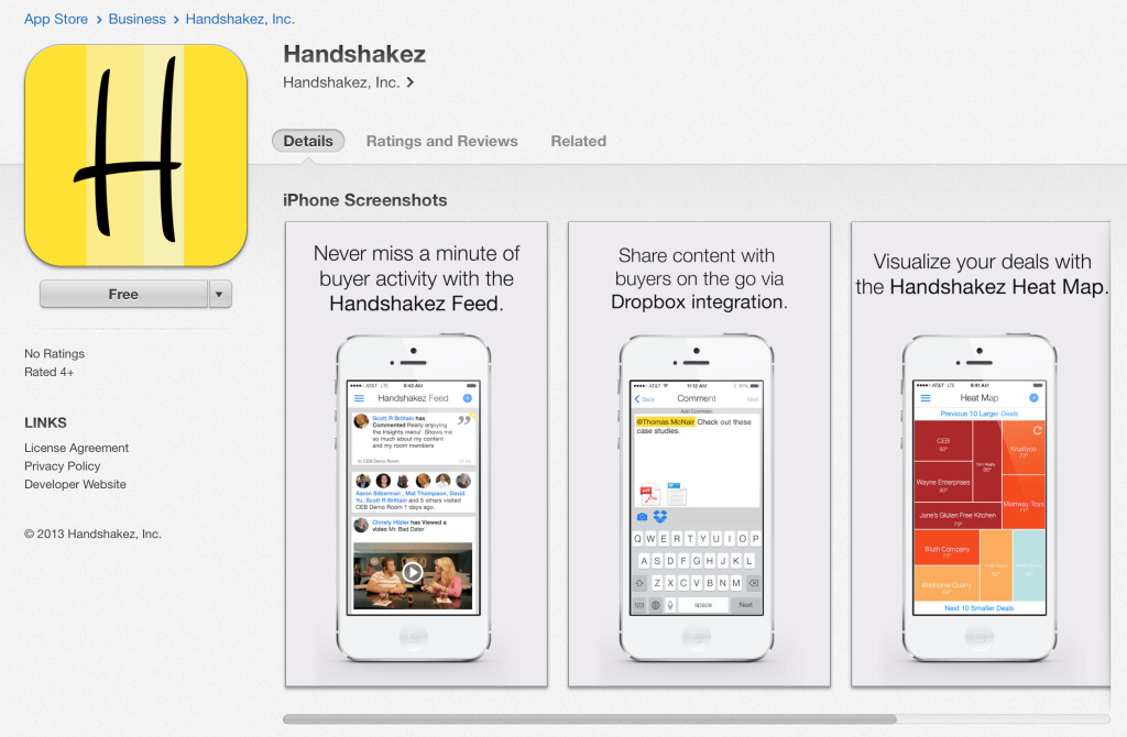 HandShakez iOS iTunes