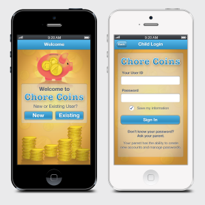 Chore Coins V2 presentation-Welcome & Login
